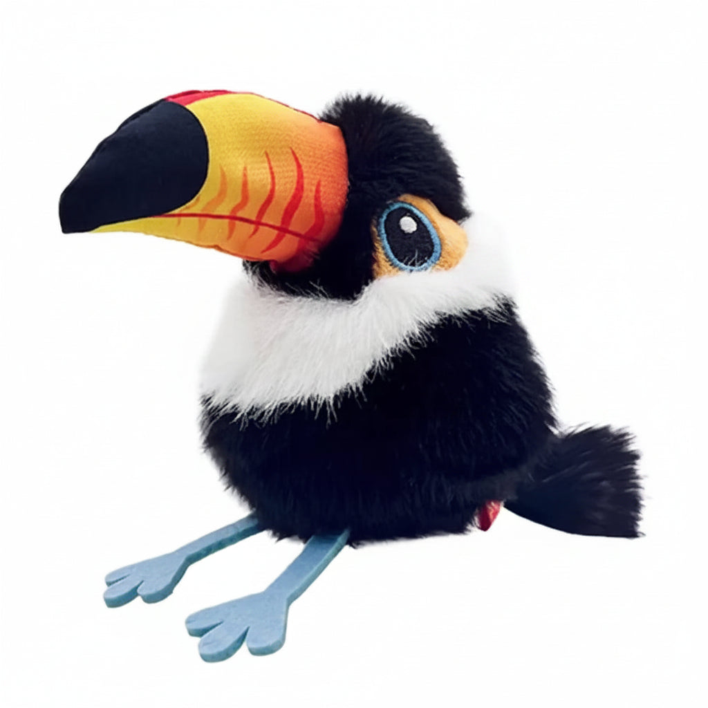 Interactive Flapping Chirping Bird Cat Toy USB Rechargeable Touch Claw Activated Soft Plush Material for Kitten Indoor Hunting