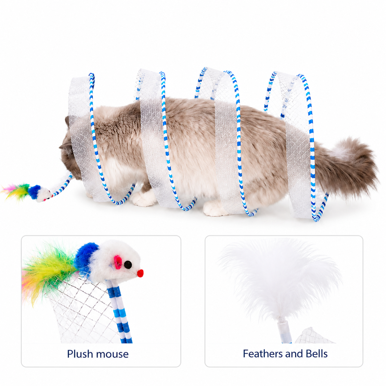 Foldable Cat Tunnel Toy